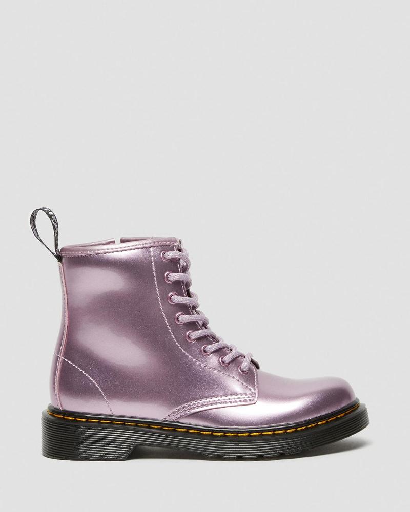 Dr Martens Junior 1460 Metallic Veterlaarzen Kinderen Roze | NL 141WNB